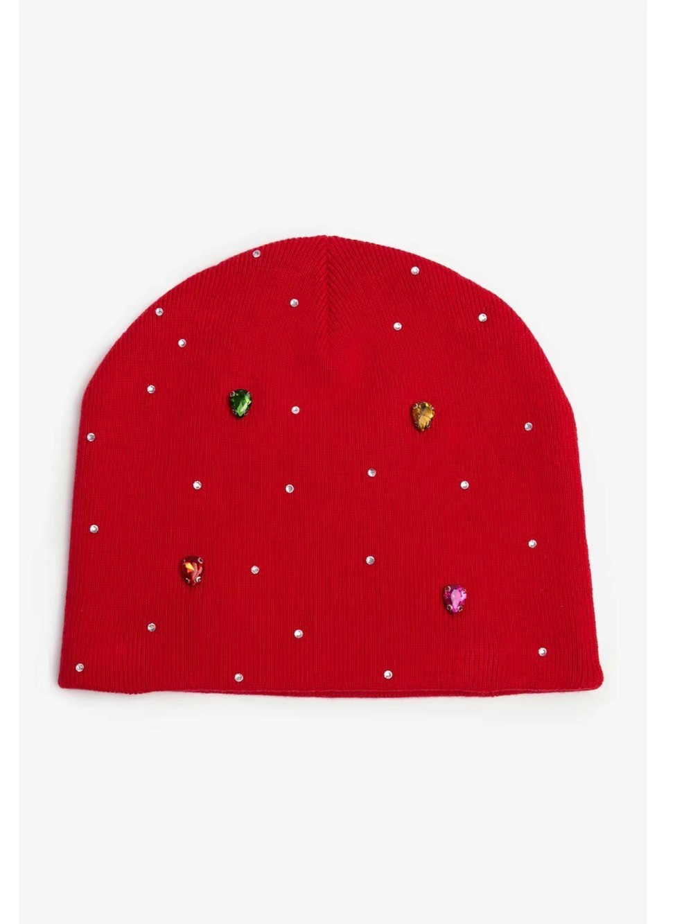 Red Beanie with Jewel